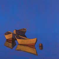 Robert Cardinal, Three Boats, oil on canvas