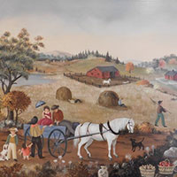 Martha Cahoon (1905-1999) Harvest Scene, Fall, 1981